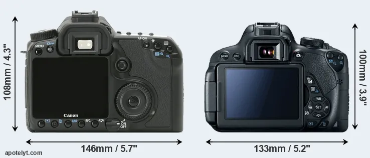 Comparison 40D or 700D rear