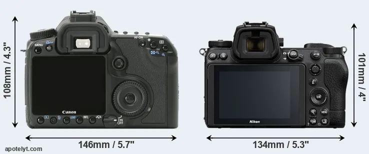 Comparison 40D or Z7 II rear