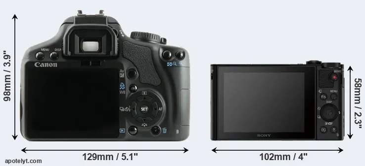 Comparison 450D or HX80 rear