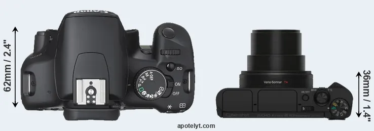 Compare 450D versus HX80 top