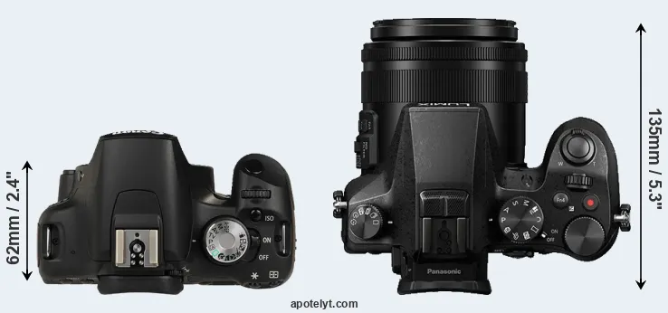 Compare 500D versus FZ2000 top