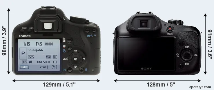 Comparison 500D or A3000 rear