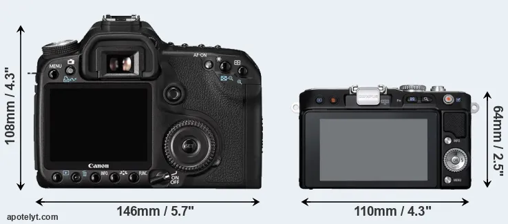 Comparison 50D or E-PL3 rear