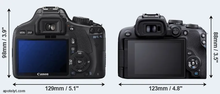 Comparison 550D or R10 rear