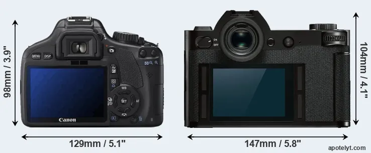 Comparison 550D or Leica SL rear