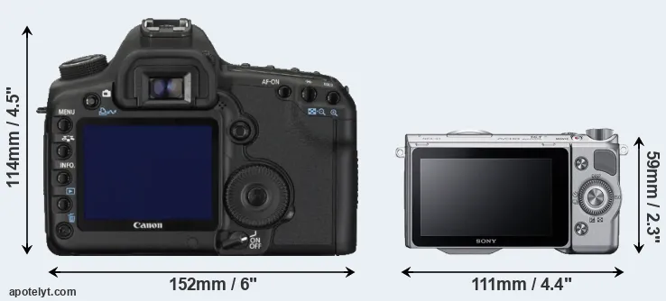 Comparison 5D Mark II or NEX-5T rear