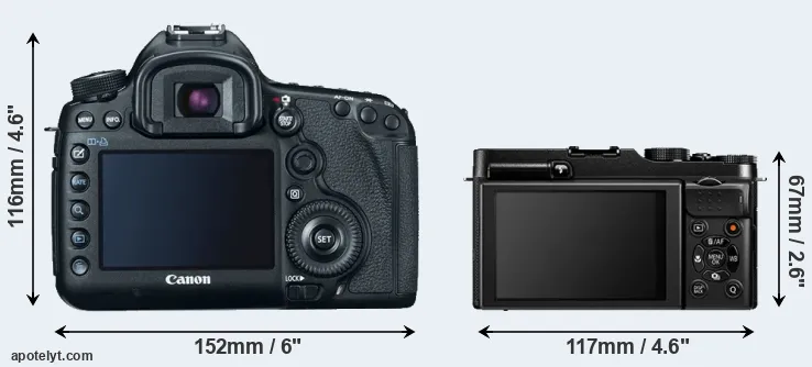 Comparison 5D Mark III or X-A1 rear