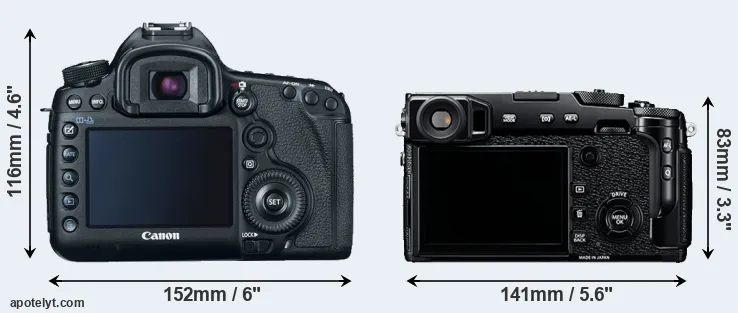 Comparison 5D Mark III or X-Pro2 rear