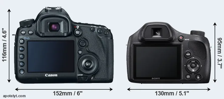 Comparison 5D Mark III or H400 rear