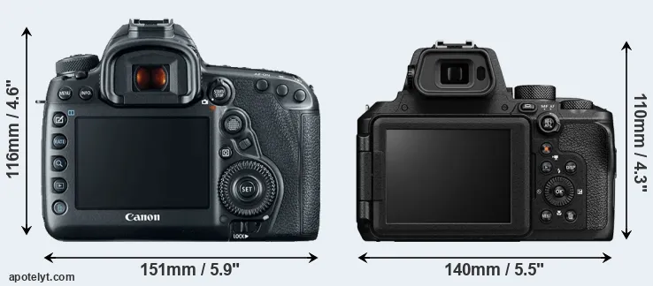 Comparison 5D Mark IV or P950 rear