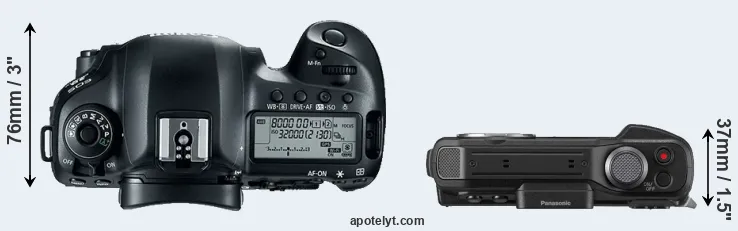 Compare 5D Mark IV versus FT7 top