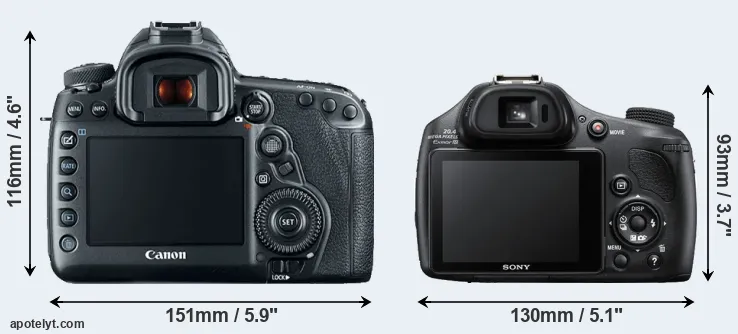 Comparison 5D Mark IV or HX400V rear