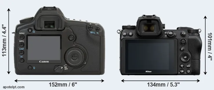Comparison 5D or Z6 rear