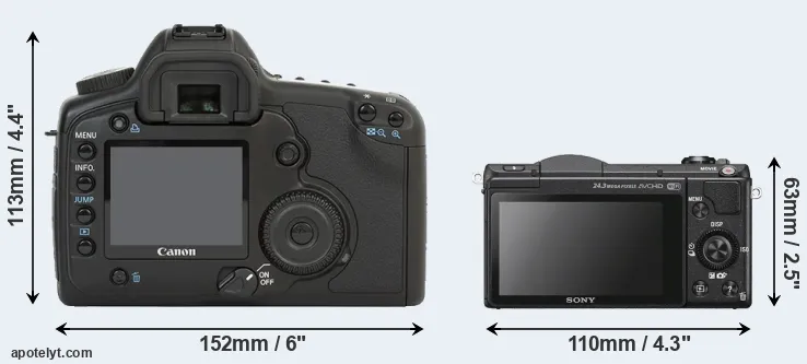 Comparison 5D or A5100 rear
