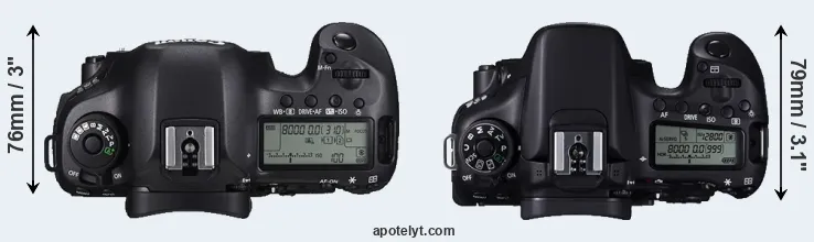 Compare 5DS R versus 70D top