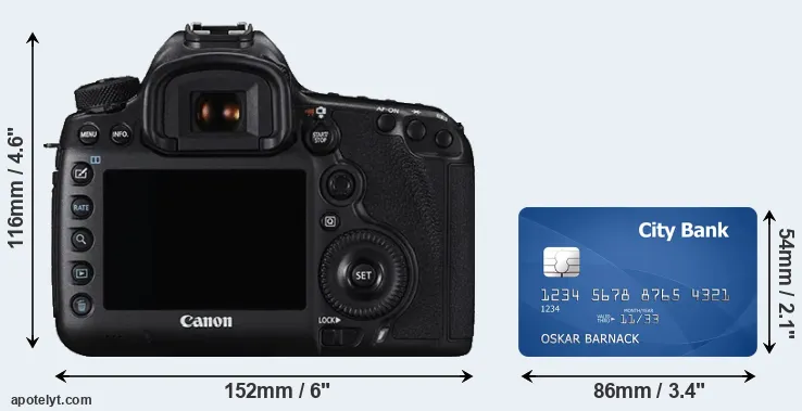 5DS R and credit card rear side