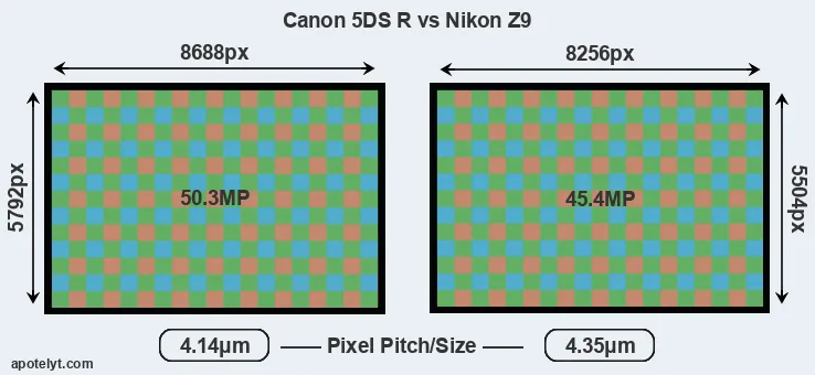 5DS R versus Z9 MP