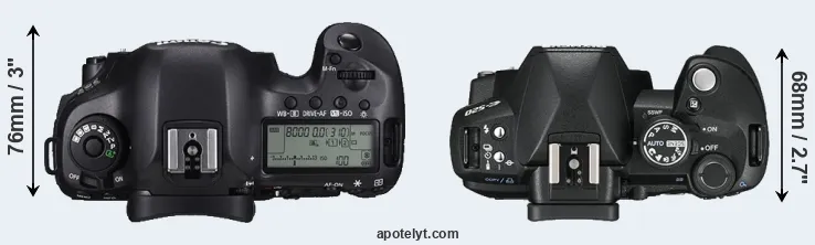 Compare 5DS versus E-520 top