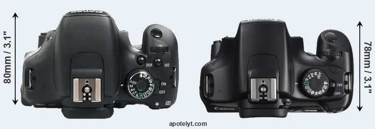 Compare 600D versus T3 top