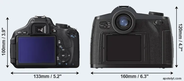 Comparison 600D or S2 rear