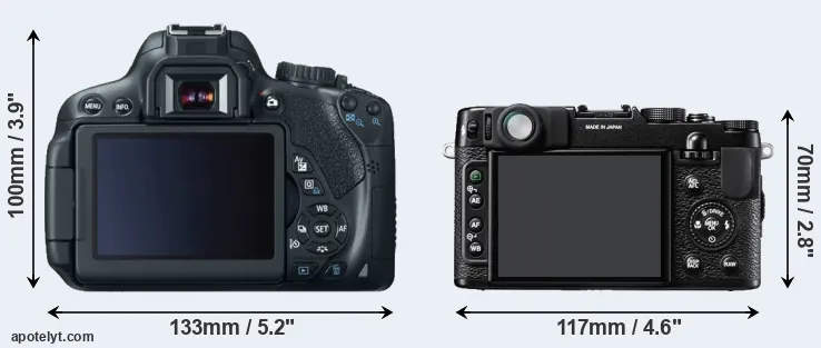 Comparison 650D or X10 rear