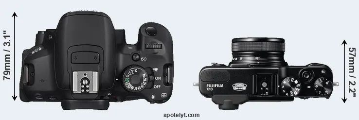 Compare 650D versus X10 top