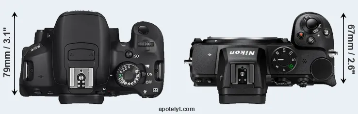 Compare 650D versus Z5 top
