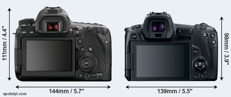 Comparison 6D Mark II or Canon R rear