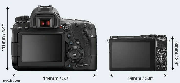 Comparison 6D Mark II or J5 rear