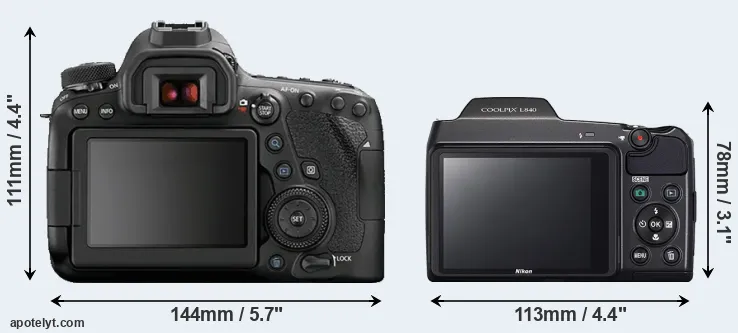 Comparison 6D Mark II or L840 rear