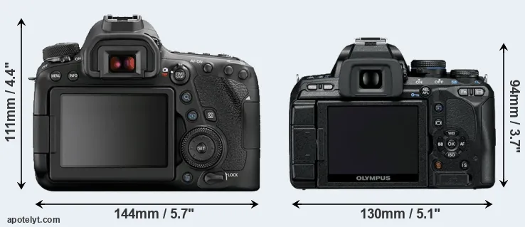 Comparison 6D Mark II or E-600 rear