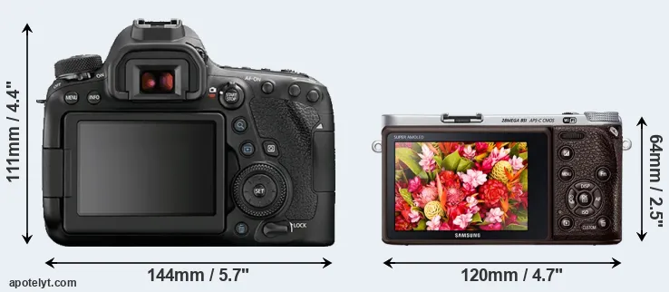 Comparison 6D Mark II or NX500 rear