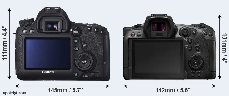 Comparison 6D or R5 C rear