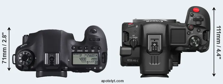 Compare 6D versus R5 C top