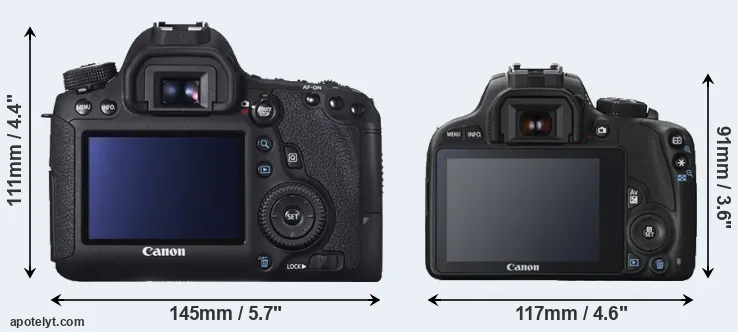 Comparison 6D or SL1 rear