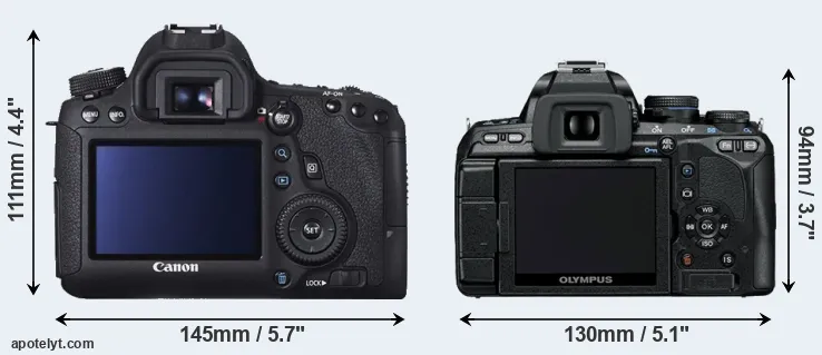 Comparison 6D or E-600 rear