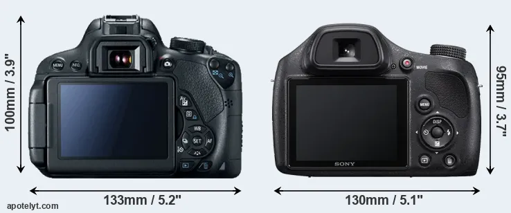 Comparison 700D or H400 rear