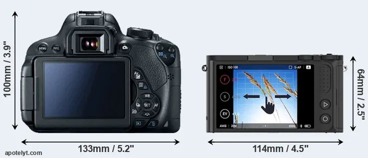 Comparison 700D or M1 rear