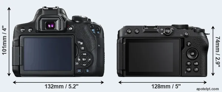 Comparison 750D or Z30 rear