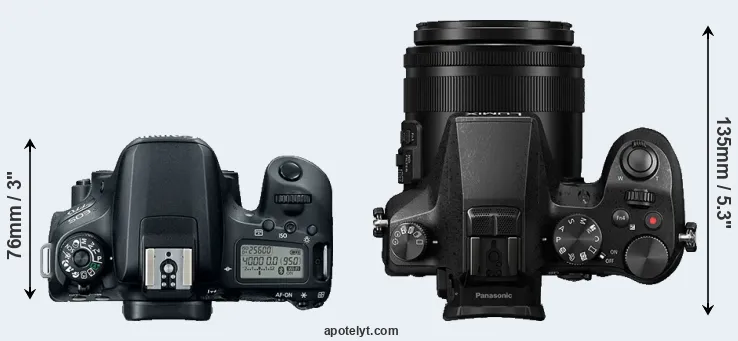 Compare 77D versus FZ2000 top