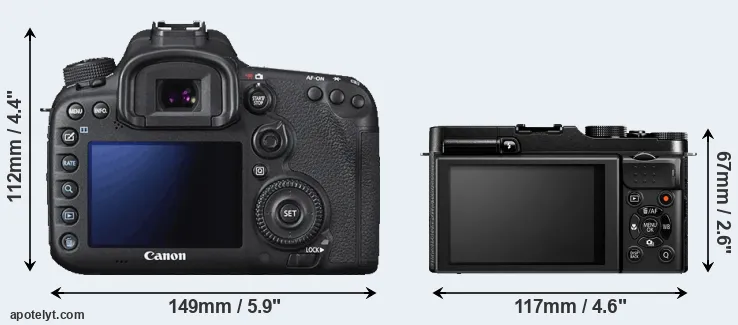 Comparison 7D Mark II or X-M1 rear