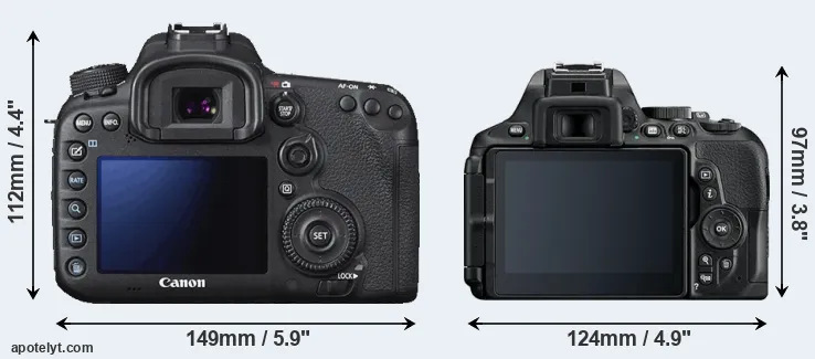Comparison 7D Mark II or D5600 rear