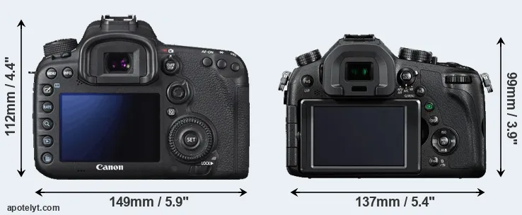 Comparison 7D Mark II or FZ1000 rear