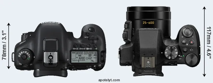 Compare 7D Mark II versus FZ330 top
