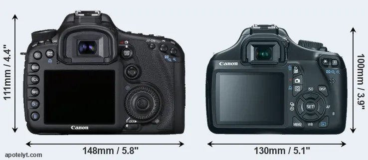 Comparison 7D or T3 rear
