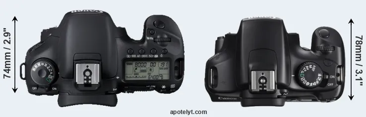 Compare 7D versus T3 top