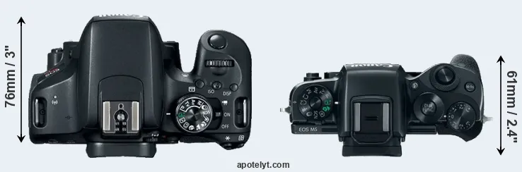 Compare 800D versus M5 top