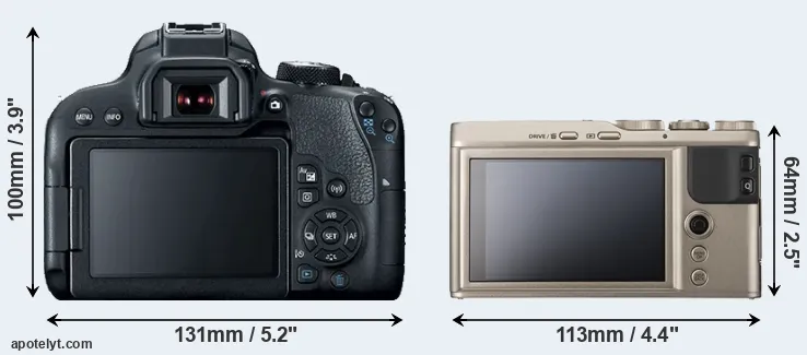 Comparison 800D or XF10 rear