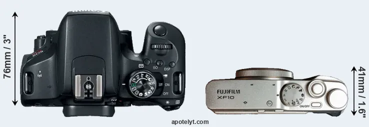 Compare 800D versus XF10 top
