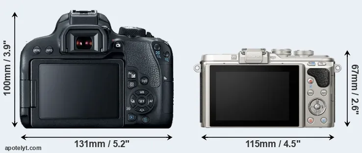 Comparison 800D or E-PL8 rear